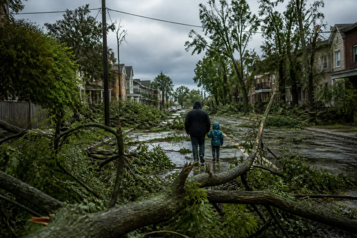 Así golpeó la tormenta a Canadá: caos en las calles y miles de hogares sin luz