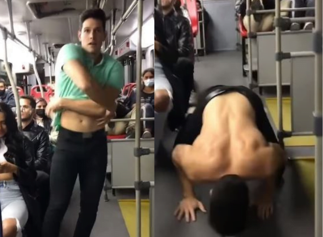 Modelo hizo striptease en TransMilenio y se volvió tendencia en redes sociales