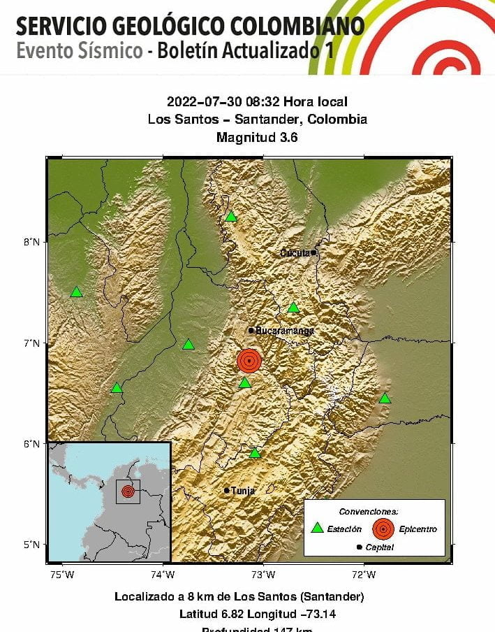 Tres fuertes temblores sacudieron al país este sábado 30 de julio