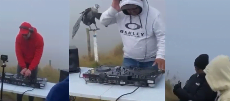 fiesta con DJ en el nevado del Ruiz