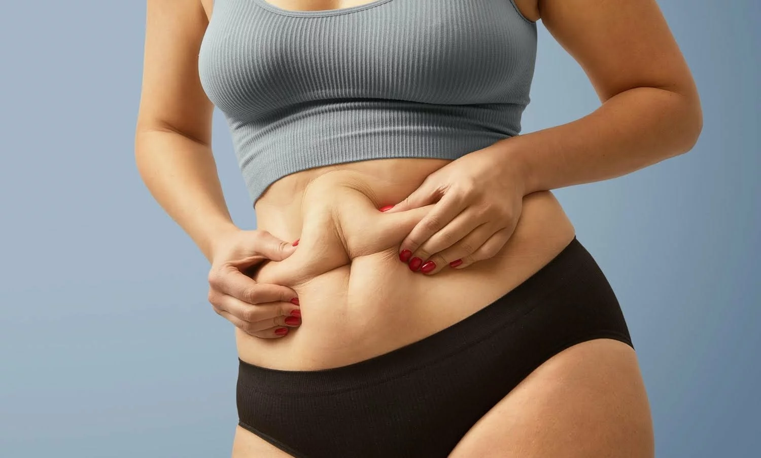 Foto de mujer con grasa corporal