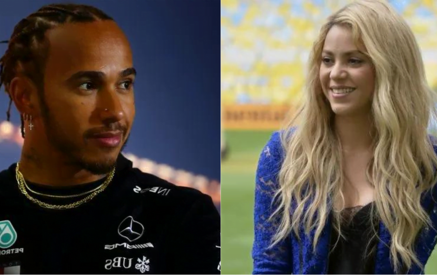 shakira y Lewis Hamilton