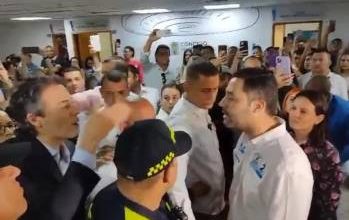 Video: Daniel Quintero tuvo fuerte agarrón con concejal de oposición