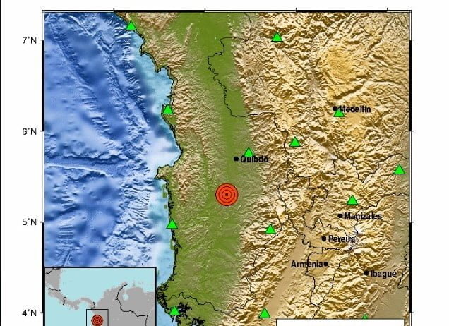 Volvió a temblar muy fuerte en Colombia este sábado