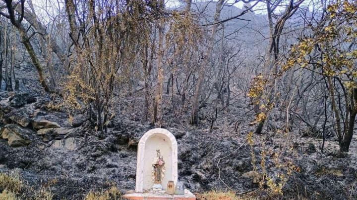 Encuentran una imagen de la Virgen del Carmen intacta tras incendio en Norte de Santander