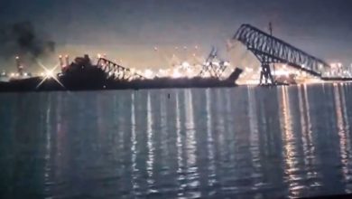 Impactante video - Puente en Baltimore colapsó tras choque de un barco / Puente de Baltimore