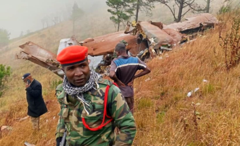 Impactantes imágenes: Falleció el vicepresidente de Malaui en un accidente de avión