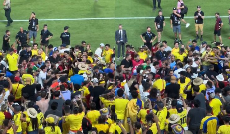 En video: Fuerte pelea al término del partido Colombia-Uruguay conmebol